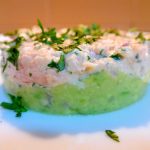 Tártaro de salmão com guacamole