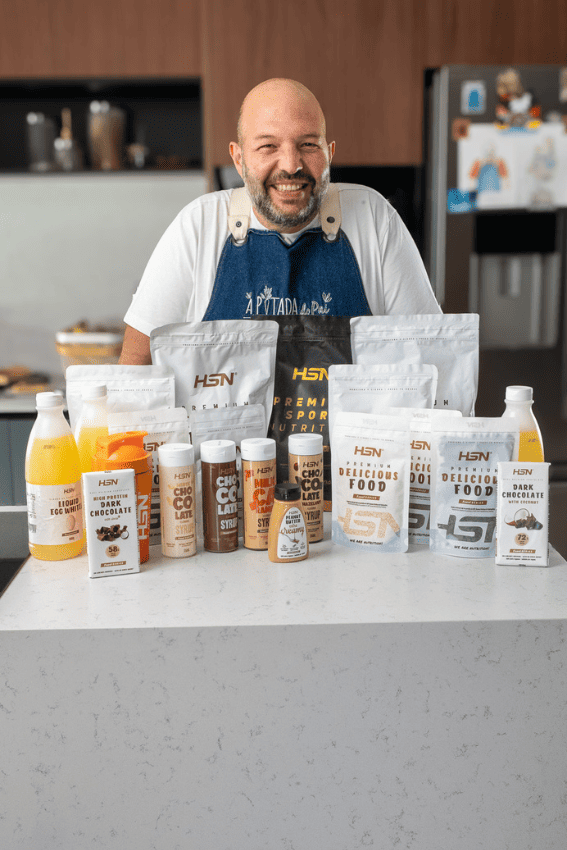 pão de aveia e frutos secos com produtos HSN