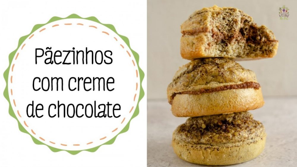 Pãezinhos com creme de chocolate