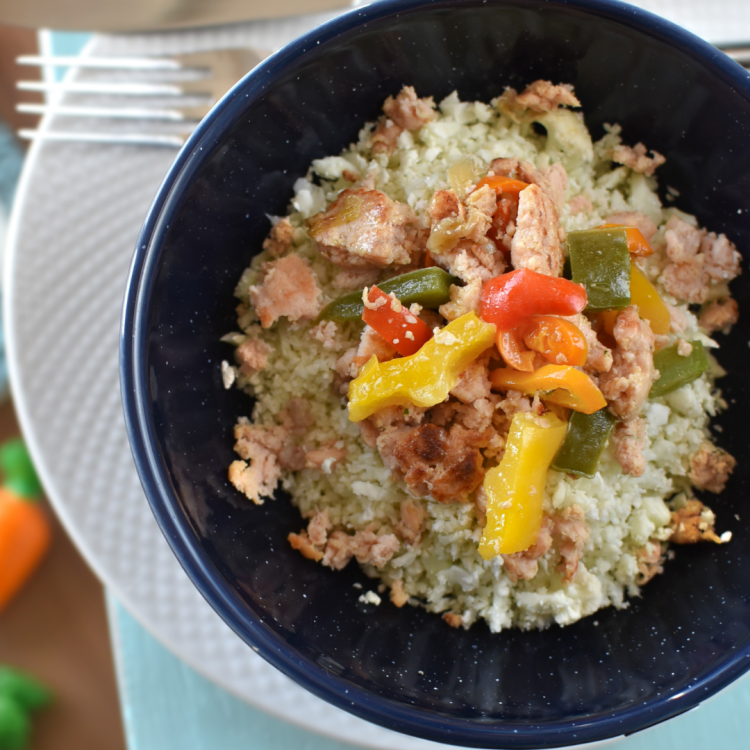 arroz de couve flor e frango