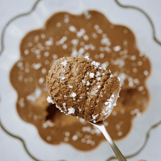 mousse de chocolate com flor de sal