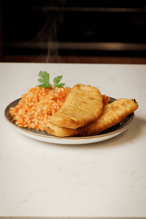 filetes de pescada e bacalhau