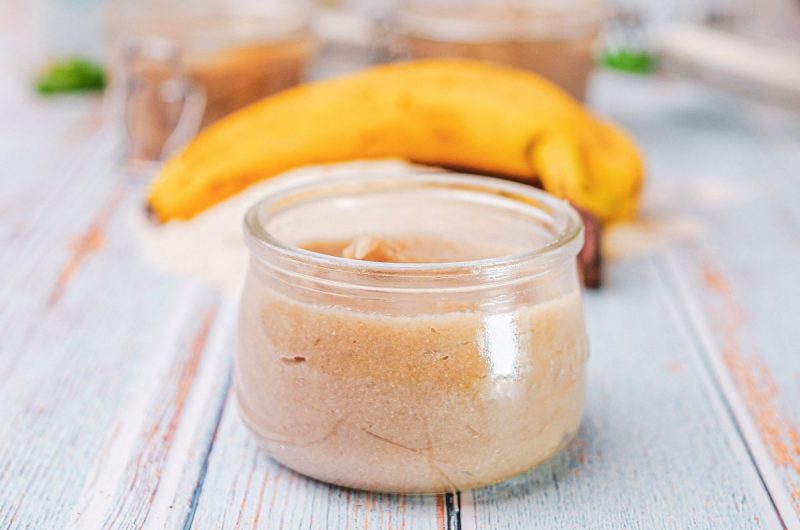 Papa com farinha de arroz e banana