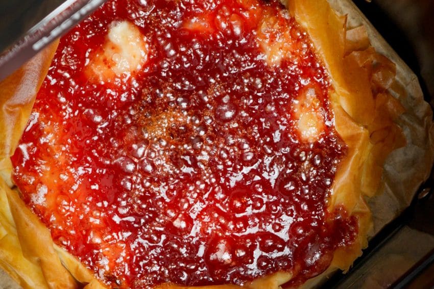 queijo assado com massa filo
