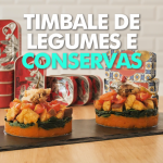 timbale de legumes e conservas