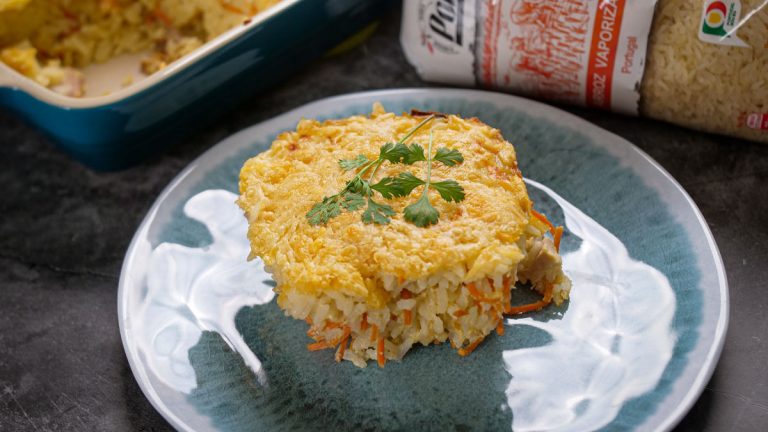 Arroz de frango e queijo