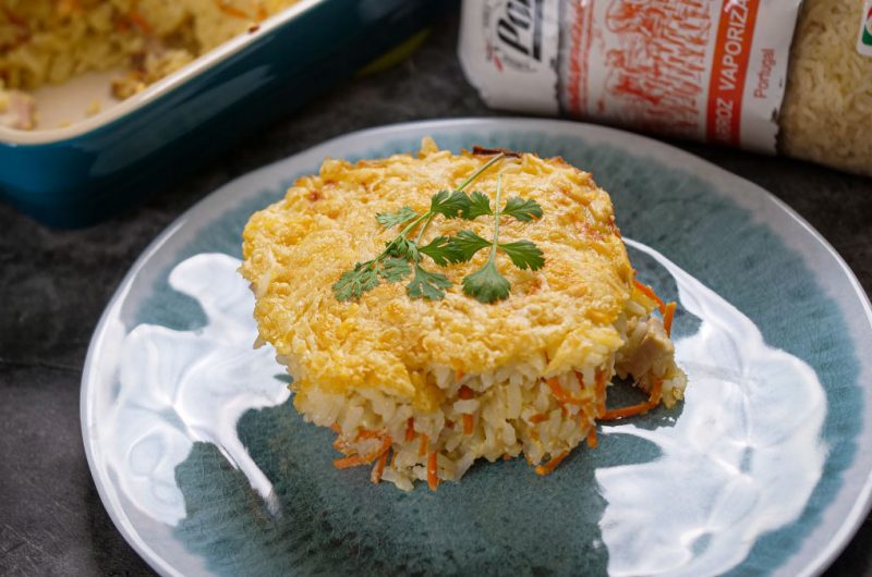 Arroz de frango e queijo