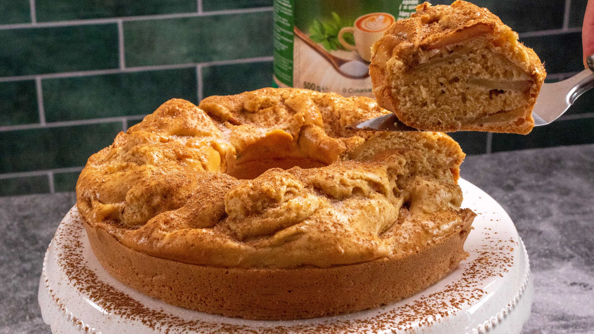 Bolo de maçã e canela saudável - A Pitada do Pai