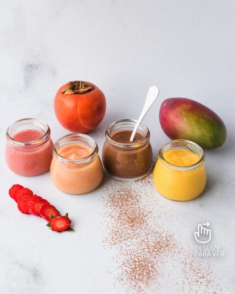 mousse de fruta para bebés