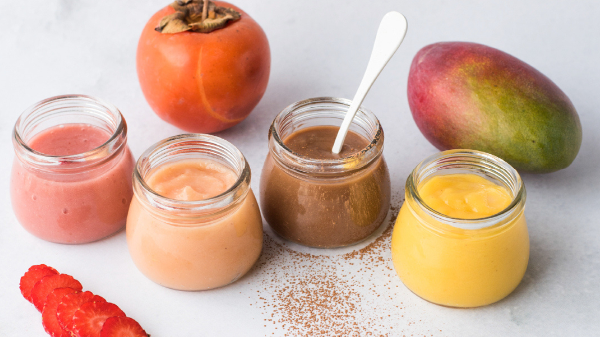 mousse de frutas para bebés