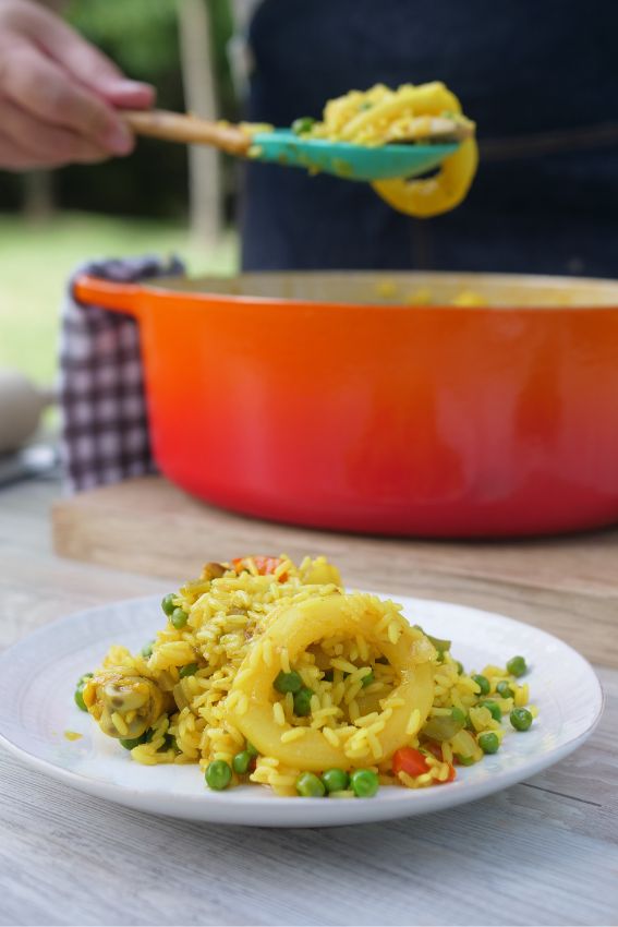 Receitas económicas: arroz à valenciana