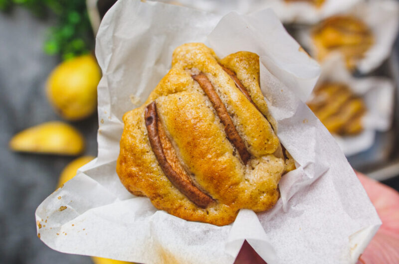  Muffins de pêra e especiarias