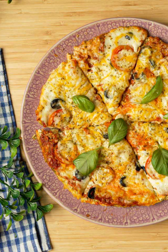 pizza saudável na frigideira