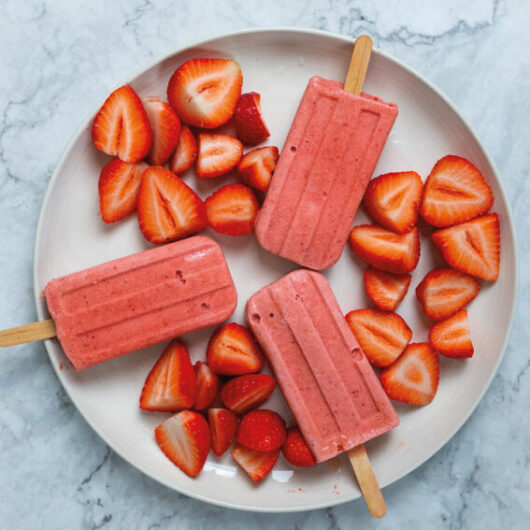 gelado de morango e coco