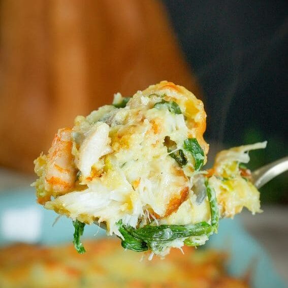 Bacalhau espiritual com camarão