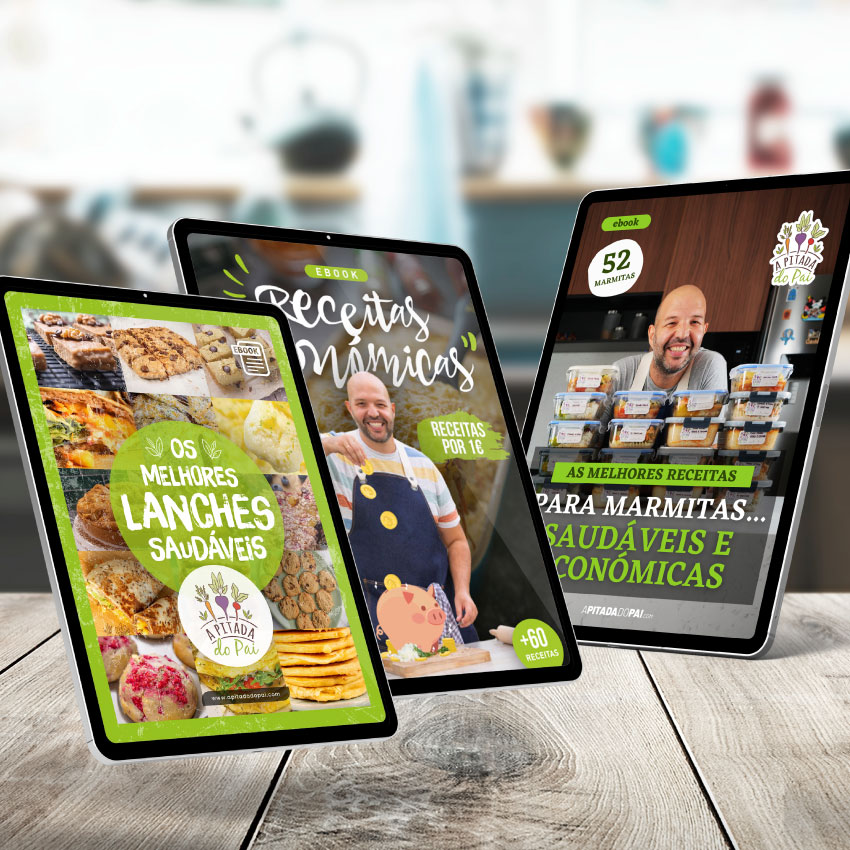 Pack Ebook Marmitas + Receitas Económicas + Lanches Saudáveis