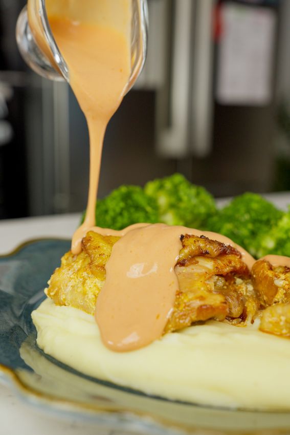 coxas de frango com puré