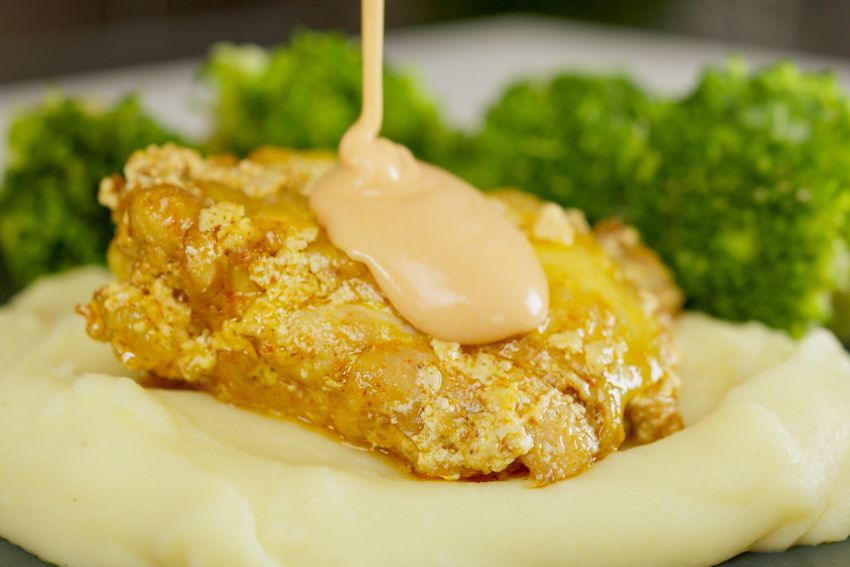 coxas de frango com puré
