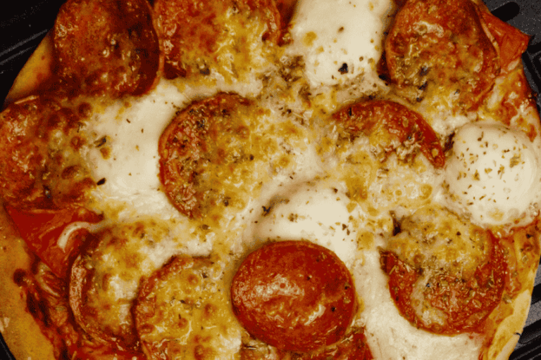 pizza na air fryer em 5 minutos