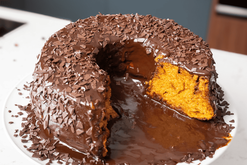 bolo de chocolate e cenoura