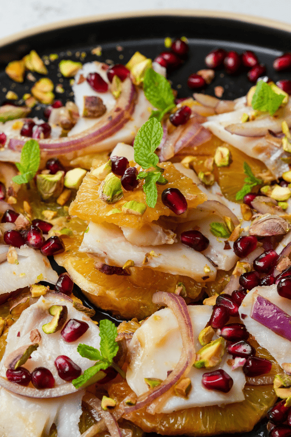 carpaccio com bacalhau