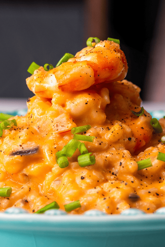 risoto de tomate e marisco