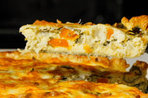 Sobras de bacalhau - quiche de roupa velha