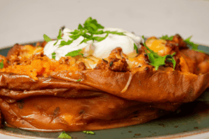 batata doce recheada na air fryer