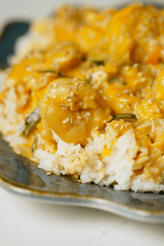 camarão tikka masala