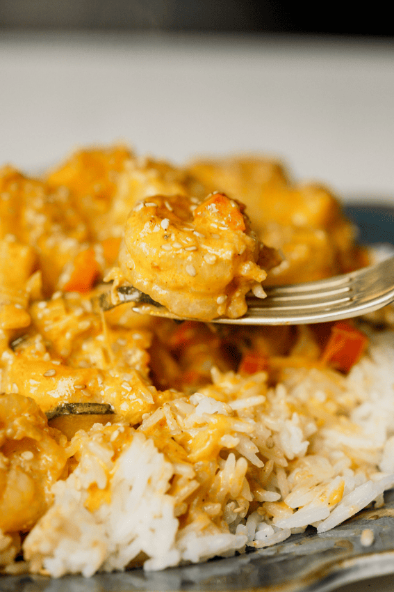 camarão tikka masala