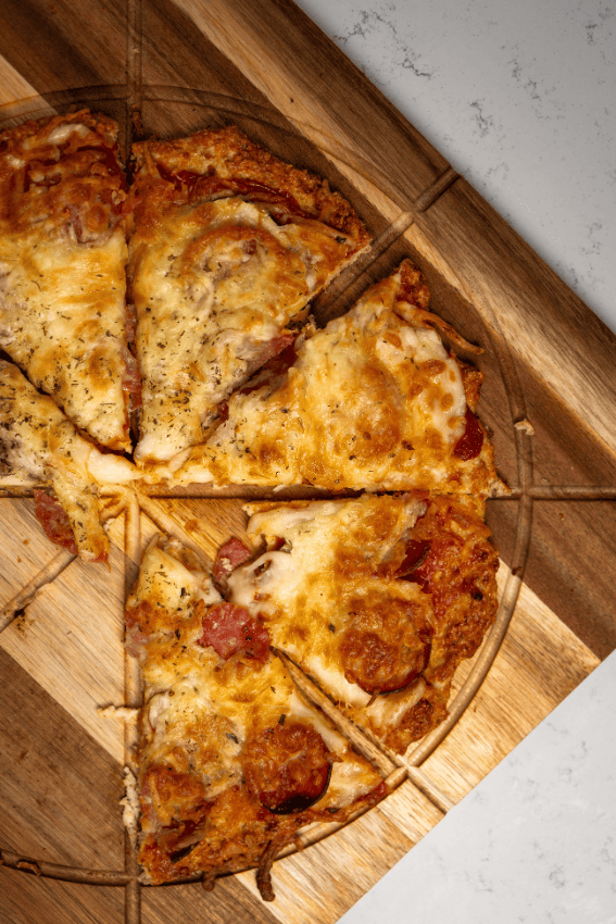 pizza com base de frango