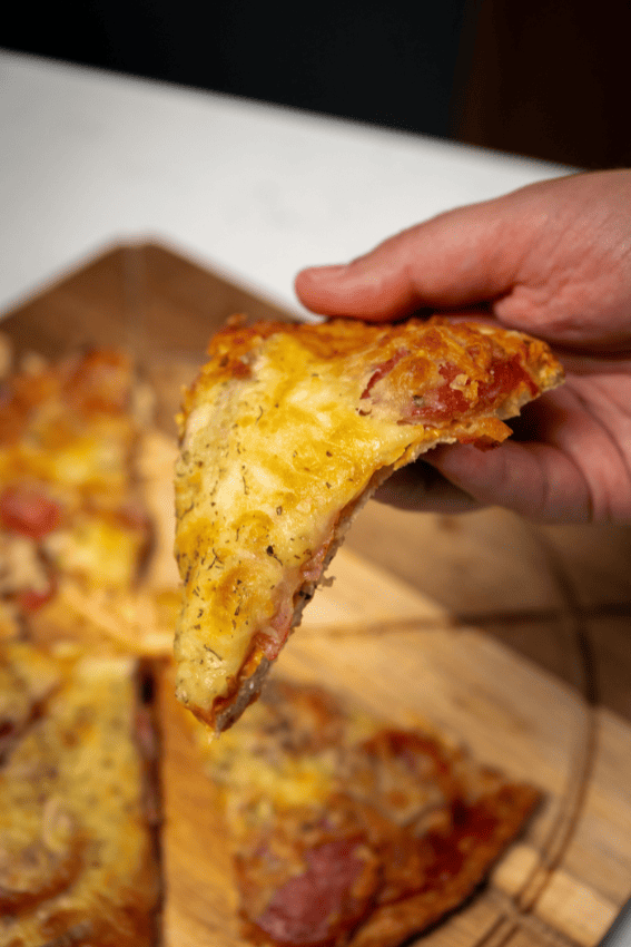 pizza com base de frango
