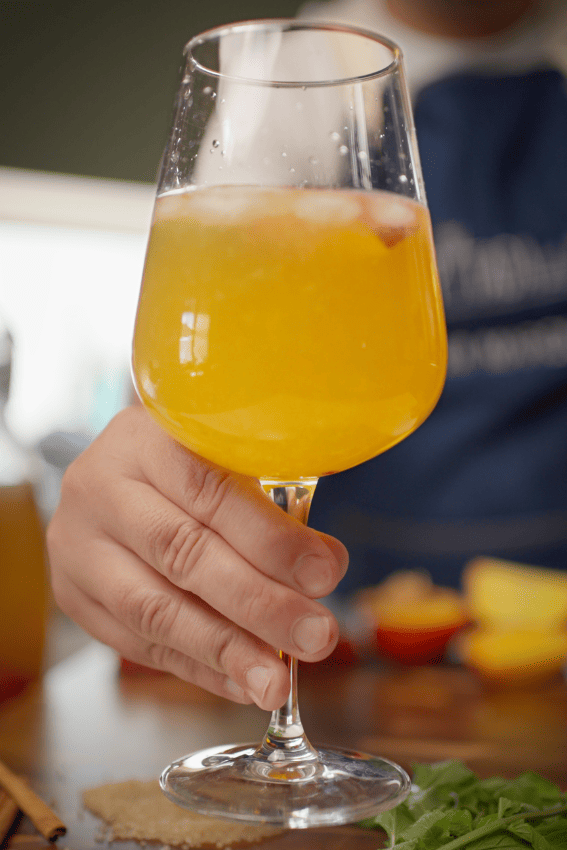 sangria com vinho branco